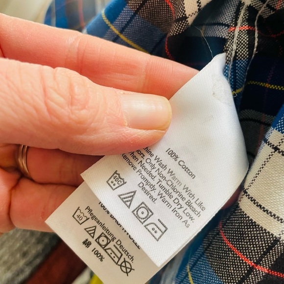 Eddie Bauer Blue Plaid Long Sleeve Button Up Shirt - Picture 8 of 12